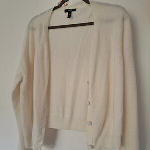 NWT ivory cashmere cardigan sz L-XL